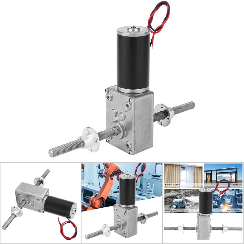 Worm Gear Motor M8 Dual Shaft Double Right Hand Thread