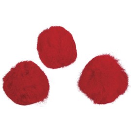 Rayher 7651318 Pompons, 20 mm, SB-Btl. 50 Stück, rot