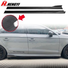 Unbranded Foe Mercedes W204 C-Class Sport 11-14 Carbon Style Side Skirt Extension