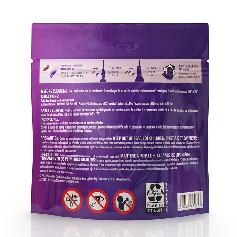 Hoover Paws & Claws Clean Packs, Sea Breeze Scent, Pre-Measured