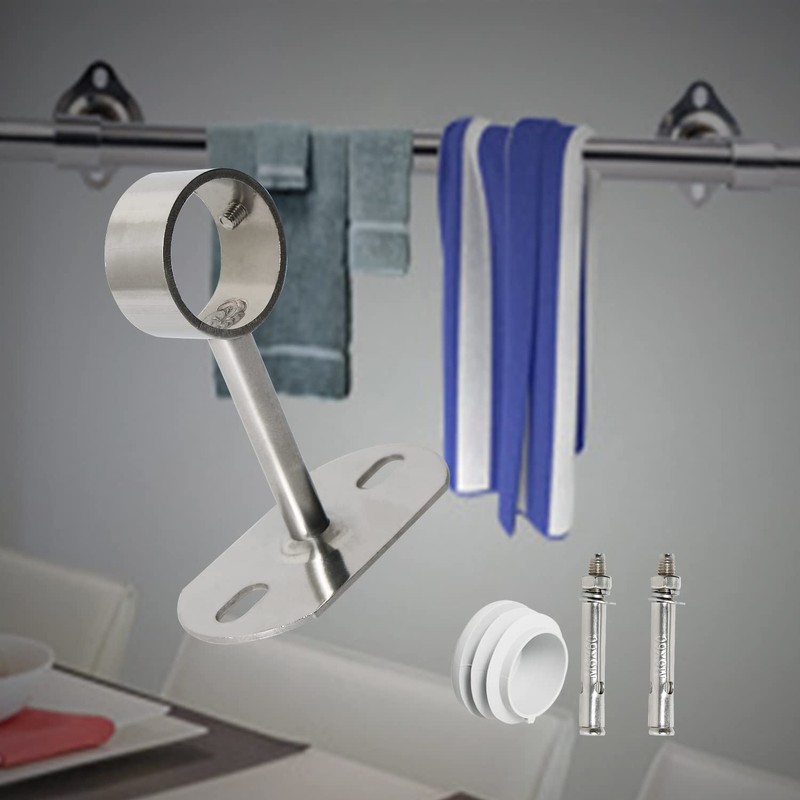 Aopin Closet Rod Brackets - 32mm / 1-1/4" Curtain Rod