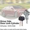 Left Driver Side Door Lock Cylinder with 2 Keys for