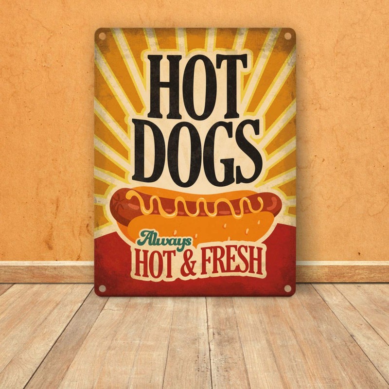 trendaffe - Metal Sign with American Diner Classics - Hot