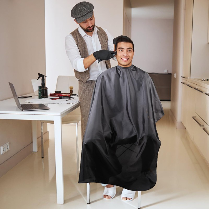 Omvoina Professional Hair Cutting Cape with Adjustable Snap Closure, Salon