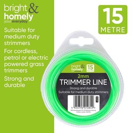 Trimmer Line 2mm x 15m – Durable Nylon Strimmer Wire for Precision Grass Cutting – Universal Fit for Electric & Cordless Trimmers