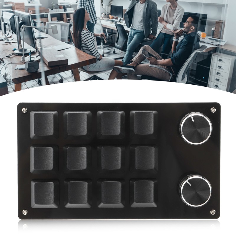 One Handed Macro Mechanical Keyboard 12 Key Multifunction DIY Programmable