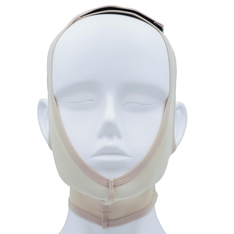 [リポサポ LipoSup] 脂肪吸引専用 圧迫フェイスサポーター 顎下・頬用｜フェイスバンド, 美容クリニック採用, 販売枚数1万枚, 着圧設計