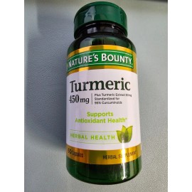 Nature’s Bounty 3 PACK Nature's Bounty Turmeric Capsules, Antioxident Health, 450 Mg, 60 Ct