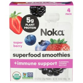 Noka Smoothie Immunity Blueberry Spice Berry Organic 16.9 oz (Pack Of 6)