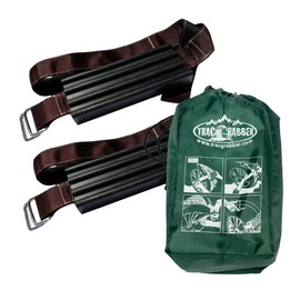 TRACGRABBER Tire Traction Device for Oversized Tires on Trucks/SUVs, Set of 2 - Made in the USA, Easy to Install, Get Unstuck Fast from Snow, Mud & Sand - A Snow Traction Mat or Snow Chain Alternative