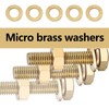 eMagTech 50PCS M1.4 Miniature Brass Washers, Flat Copper Sealing Washers