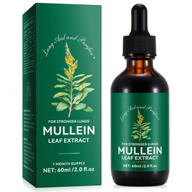 Mullein Drops for Lungs 60 ml - Mullein Leaf Extract for Lungs with Chlorophyll - Natural Herbal Supplement for Lung Cleanse, Respiratory Support, Boosts Immunity, Digestive Wellness