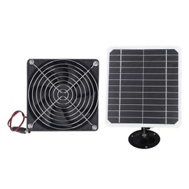 50W 12V Solar Panel Exhaust Fan Kit for Round Pipe, 6.5 Inch Ventilation Fan with Monocrystalline Silicon Panel, IP67 Waterproof Solar Fan for Shed, Greenhouse, 20W Pro Solar Panel