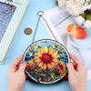 CREATCABIN Sunflower Suncatcher Stained Window Hangings Acrylic Window Panel Glass