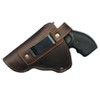 Barsony Brown Leather OW Holster for Snub Nose 2" 22
