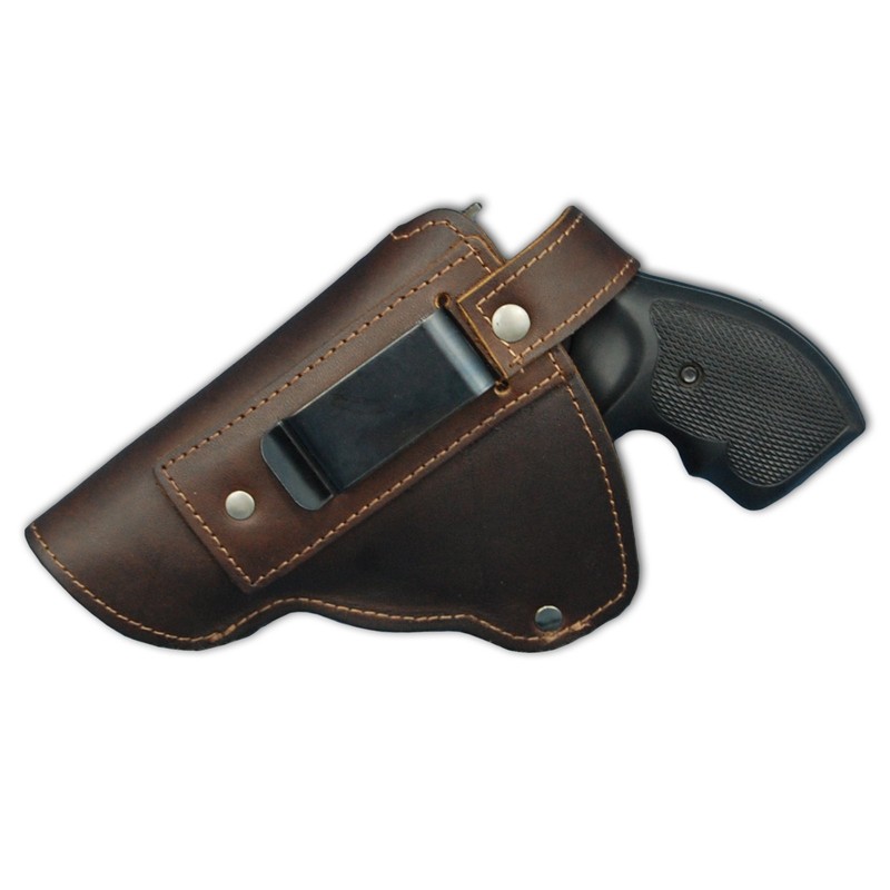 Barsony Brown Leather OW Holster for Snub Nose 2" 22