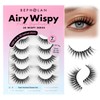 Bepholan False Eyelashes 7 Pairs Natural Look Wispy Lashes Reusable