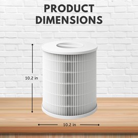 Nispira AP401 AP402 AP403 Filter Replacement for Dr.J AP401 AP402, GCZ, Dayette, JOWSET, FRESHDEW Air Purifier 3-in-1 H13 HEPA Activated Carbon, 4 Pack