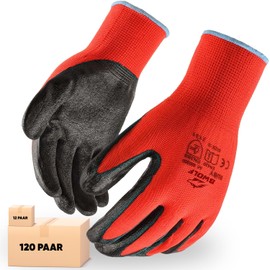 BWOLF RUBY 12 pairs of work gloves, work gloves for men, work gloves for women (size 10 (pack of 12)