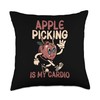 Funny Apple Picking Season Fruit Picker Throw Pillow