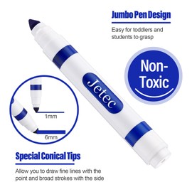 Janlaugh 36 Pcs Blue Washable Markers Bulk Coloring Markers for Kids Broad Line Markers Broadline Markers Conical Tip Washable Blue Markers for School Supplies, Art Supplies, Ages 3+