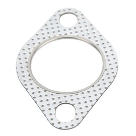 Exhaust Pipe Flange Gasket,1.75in Exhaust Pipe Flange Gasket 2 Bolts Perforated Steel Universal for Turbo Elbows Down Pipes