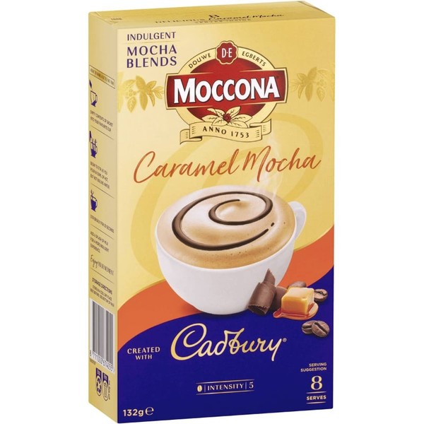 Moccona Cadbury Caramel Mocha Sachets 8 Pack