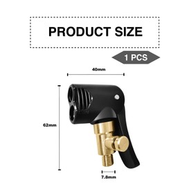 KGDUYC 1 x brass car valve adapter, car tyre, air chuck, car valve, lever plug, tyre valve, car valve adapter for car, bicycle, motorcycle, truck, tyre inflator