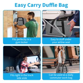 Small Duffle Bag 14 inch Carry On Mini Duffel Bag Lightweight for Travel Gym Sport-Grey