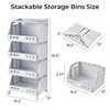 UFORU 4 Tier Rolling Storage Cart, Plastic Open Storage Basket