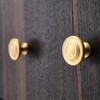 HDKXBEJ 4 Pcs Gold Round Kitchen Cabinet Knobs Decorative Unique