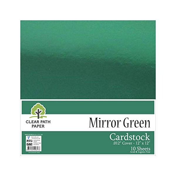 Mirror Metallic Green Cardstock - 12 x 12 inch -