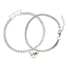 CLEPSIDRA Pulsera para pareja San Valentin, pulsera para mujer y hombre. Regalos y accesorios de acero inoxidable mujer ideales para amigas, quedantes, pareja, novios y esposos. Brazalet ajustable. Jewelry gitf