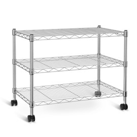 Simple Deluxe 3-Tier Heavy Duty Storage Shelves 750Lb Capacity, 24.02" D x 13.78" W x 21.97" H Shelving Unit for Pantry, Garage, Laundry and Kitchen