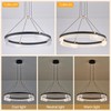Benkut Modern LED Pendant Light, Dimmable Black LED Chandelier for
