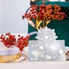 48Pcs Christmas Place Cards Snowflake Folded Tent Cards Happy Holidays