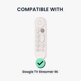 kwmobile Remote Control Case for Google TV Streamer 4K Case - TV Remote Cover - Anti-Slip Protective Case - Black/Transparent