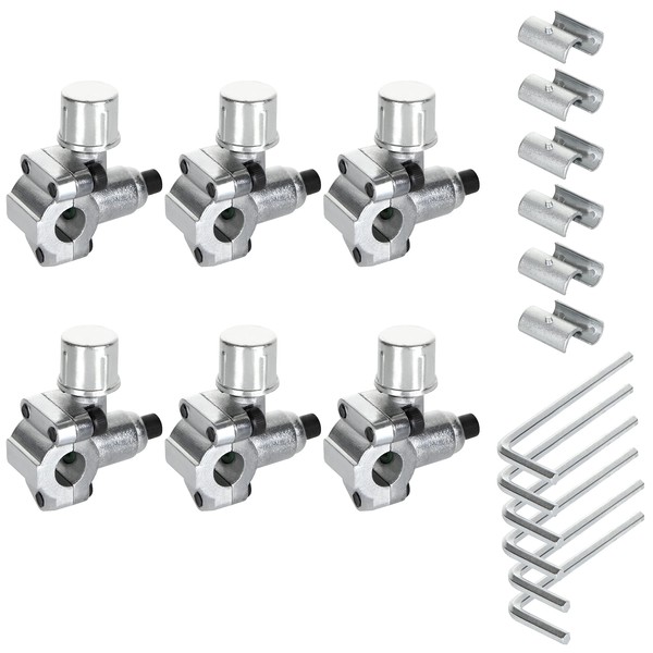 6PCS Bullet Piercing Valve Line Tap Valve Kits Adjustable Valve