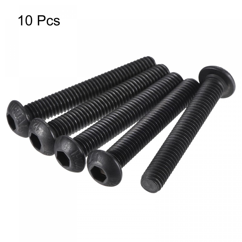 sourcing map M6x40mm Hex Socket Button Head Cap Bolts Screws