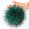 [Fosrion] Large Genuine Raccoon/Fox Fur Pom Pom Keychain Bag Charm