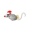 Christmas Mouse - Gray - Wind-up Toy - Santa Hat