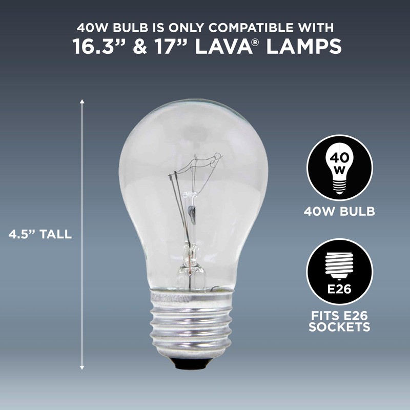 Lava 5032-6 40-Watt Replacement Item #5032 Light Bulb, 2 Count