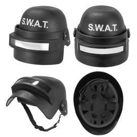 W WIDMANN MILANO Party Fashion - S.W.A.T. Kids Hard Plastic Swat Agent Police FBI SEK Helmet with Visor