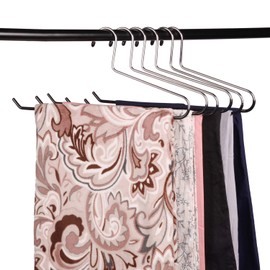 VASLIM 8 Pack Tablecloth Hanger Large Blanket Hangers Heavy Duty Black Vinyl Coated Nonslip - Great for Quilts, Comforters, Table Cloths, Towels, Sleeping Bags,Drapery and bedspreads