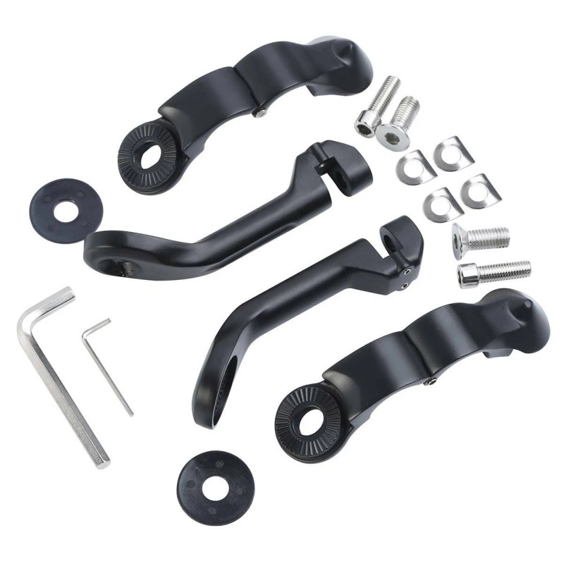 TCMT Matte Black 1 1/4" Adjustable Highway Long Angled Foot