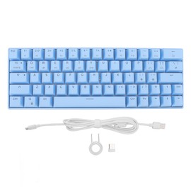 Blue 64 Key Mechanical Keyboard Support Wireless 2.4G Bluetooth 3.0 5.0 Type C Wired 5V DC RGB Keyboard for Win for IOS Brown Switch