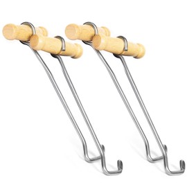 HOUNDSBAY 2 Pack Cowboy Boot Hooks for Men and Women - Boot Puller for Cowboy Boots with Long Handles - Boot Hooks for Pulling on Boots - Boot Pullers with Long Handles - Cowboy Boot Accessories