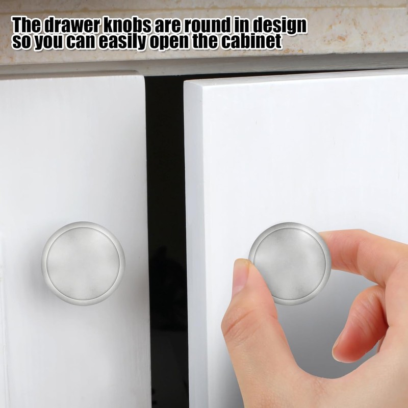 18 Pieces Drawer Knobs, 30 Pcs 1-1/5 inch Kitchen Cabinet