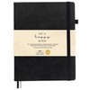 Classic Lined Journal Notebook 8.5x11" A4 Hardcover Leather - Black