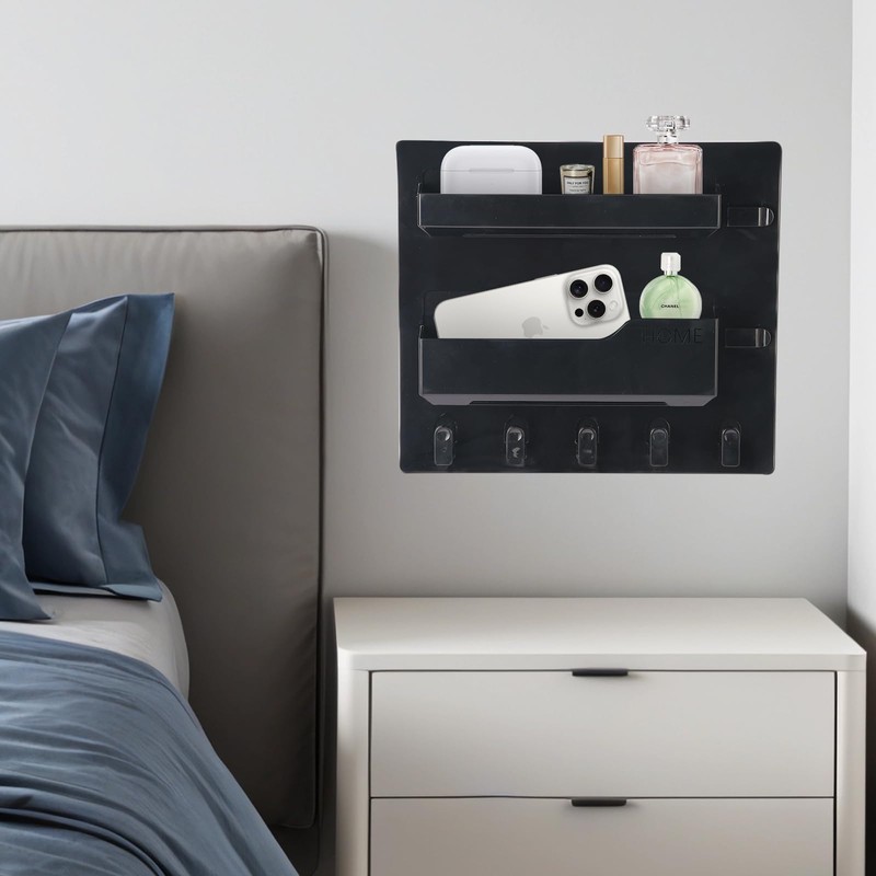 Bedside Shelf Wall Mount, Adhesive Bedside Shelf Accessories Organizer with